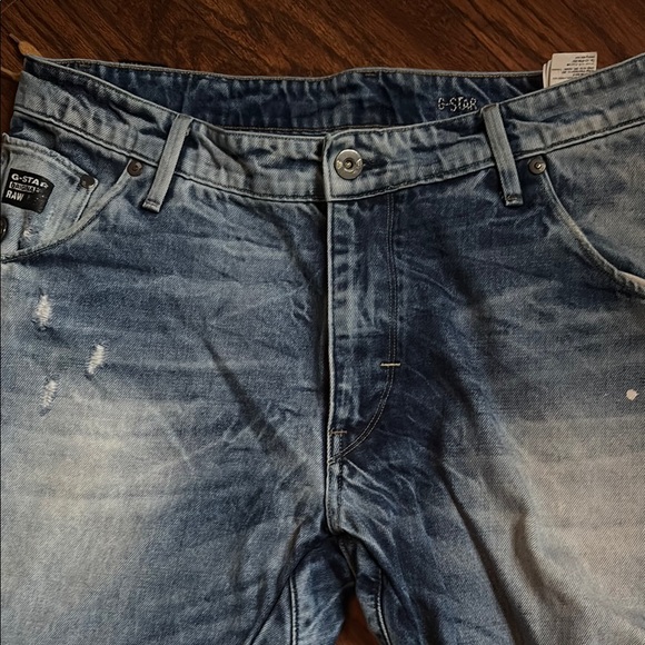 2 Pairs Distressed G-Star Jeans 36 x 32 - Picture 8 of 9